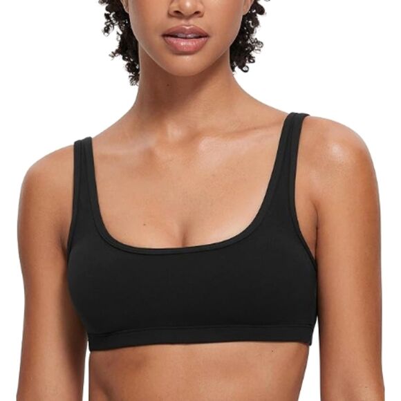 CRZ YOGA Women's Butterluxe Scoop Neck Wireless Sports Yoga Padded Bra - XLarge - Picture 1 of 3